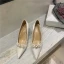 Fashion White Dating Pearl Pumps 2021 7 cm Stiletto Heels Pointed Toe Pumps High Heels