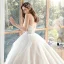 Charming Ivory Wedding Dresses 2020 Ball Gown Strapless Rhinestone Lace Flower Sleeveless Backless Royal Train