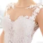 Élégant Ivoire Robe De Mariée 2018 Robe Boule En Dentelle Appliques Percé Encolure Dégagée Sans Manches Cathedral Train Mariage