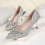 Glitter Goud Avond Pumps 2020 Rhinestone Pailletten 6 cm Naaldhakken / Stiletto Spitse Neus Pumps