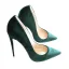 Schöne Dunkelgrün Freizeit Damenschuhe 2020 Wildleder 12 cm Stilettos Spitzschuh Pumps