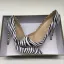 Mode Schwarz Weiß Freizeit Zebramuster Pumps 2020 12 cm Stilettos Spitzschuh Pumps