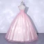 Sexy Pink Ballkleider 2021 Ballkleid Bandeau Ärmellos Rückenfreies Lange Festliche Kleider