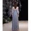 Sparkly Sky Blue Beading Sequins Evening Dresses 2021 A-Line / Princess Scoop Neck 3/4 Sleeve Evening Party Floor-Length / Long Formal Dresses
