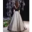 Élégant Noire Robe De Bal 2021 Princesse Encolure Dégagée Paillettes En Dentelle Fleur Manches Courtes Dos Nu Longue Robe De Ceremonie