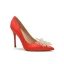 Schöne Weiß Perle Ball Pumps 2021 Leder 10 cm Stilettos Spitzschuh Hochhackige Pumps