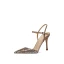 Sexy Nues Soirée Paillettes Sandales Femme 2021 Bride Cheville 8 cm Talons Aiguilles À Bout Pointu Sandales Femme Talons Hauts