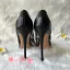 Sexy Black Cocktail Party Evening Party Lace Pumps 2021 Leather 12 cm Stiletto Heels Pointed Toe Pumps High Heels