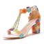 Charmant Blanche Faux Diamant En Dentelle Fleur Chaussure De Mariée 2021 Perle T-Strap 7 cm Talons Épais Peep Toes / Bout Ouvert Mariage Sandales Talons Hauts