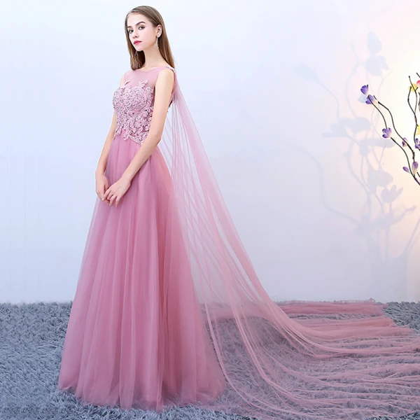 Schöne Rosa Ballkleider 2018 A Linie Eckiger Ausschnitt Ärmellos Pailletten Perlenstickerei Watteau-falte Rüschen Rückenfreies Festliche Kleider