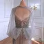 High-end Nude Selskabskjoler 2021 Prinsesse V-Hals Beading Rhinestone Pailletter Langærmet Halterneck Lange Selskabs Kjoler
