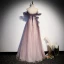 Mode Violet Glitter Robe De Bal 2021 Princesse Volants De l'épaule Perlage Manches Courtes Dos Nu Longue Robe De Ceremonie