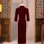 Chinese style Burgundy Evening Dresses Cheongsam 2021 Trumpet / Mermaid High Neck 3/4 Sleeve Split Front Tea-length Formal Dresses