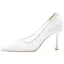 Chic / Beautiful White Lace Flower Wedding Shoes 2021 8 cm Stiletto Heels Pointed Toe Wedding Pumps High Heels