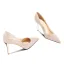 Charming Champagne Glitter Wedding Shoes 2022 8 cm Stiletto Heels Pointed Toe Wedding Pumps High Heels