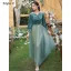 Modest / Simple Jade Green Suede Bridesmaid Dresses 2022 A-Line / Princess Short Sleeve Backless Sequins Floor-Length / Long Wedding Party Dresses