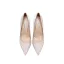 Mode Aprikos / Beige Afton Bal Satin Pumps 2021 Prickig 10 cm Stilettklackar Spetsiga Pumps Högklackade