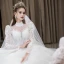 Elegant White Sequins Lace Flower Wedding Dresses 2022 Ball Gown High Neck Long Sleeve Backless Floor-Length / Long Wedding
