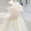 Chic / Belle Blanche Robe De Bal 2022 Princesse Bustier Noeud Sans Manches Dos Nu Longue Robe De Ceremonie
