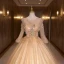 Scintillantes Champagne Glitter Perlage Perle Paillettes Robe De Bal 2022 Robe Boule Encolure Dégagée Manches Longues Dos Nu Longue Robe De Ceremonie