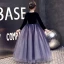 Elegant Ocean Blue Sequins Flower Girl Dresses 2022 Ball Gown Scoop Neck Suede Long Sleeve Floor-Length / Long Flower Girl Dresses