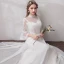 Chic / Beautiful Ivory Lace Flower Prom Dresses 2022 A-Line / Princess High Neck Bell sleeves Floor-Length / Long Formal Dresses