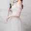 Chic / Beautiful White Prom Dresses 2022 A-Line / Princess Spaghetti Straps Short Sleeve Backless Floor-Length / Long Formal Dresses