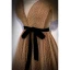 Chic / Beautiful Champagne Spotted Prom Dresses 2022 A-Line / Princess Off-The-Shoulder Short Sleeve Backless Bow Floor-Length / Long Formal Dresses