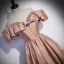Chic / Beautiful Champagne Satin Prom Dresses 2022 A-Line / Princess Off-The-Shoulder Short Sleeve Backless Floor-Length / Long Formal Dresses