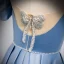 Mode Bleu Ciel Satin Robe De Bal 2021 Princesse Encolure Carrée Gonflée Manches Courtes Dos Nu Perlage Perle Noeud Faux Diamant Ceinture Longue Promo Robe De Ceremonie