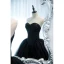 Elegante Schwarz Korsett Plissee Ballkleider 2022 Ballkleid Bandeau Ärmellos Rückenfreies Sweep / Pinsel Zug Festliche Kleider