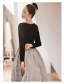 Chic / Beautiful Black Velour Suede Winter Prom Dresses 2022 A-Line / Princess Square Neckline Long Sleeve Rhinestone Floor-Length / Long Formal Dresses
