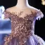 Schöne Traube Perlenstickerei Star Pailletten Geburtstag Blumenmädchenkleider 2022 Ballkleid Rundhalsausschnitt Kurze Ärmel Rückenfreies Lange Blumenmädchenkleider