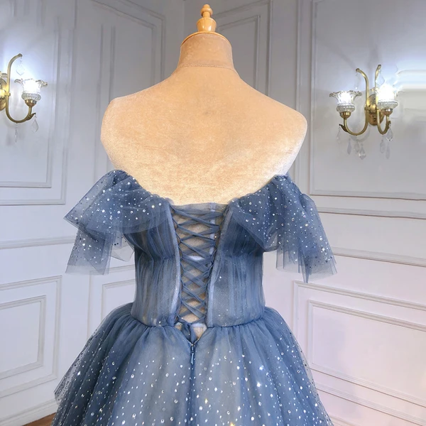 Charmant Meeresblau Ballkleider 2022 A Linie Bandeau Perlenstickerei Strass Pailletten Ärmellos Rückenfreies Sweep / Pinsel Zug Festliche Kleider