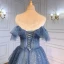 Charmant Meeresblau Ballkleider 2022 A Linie Bandeau Perlenstickerei Strass Pailletten Ärmellos Rückenfreies Sweep / Pinsel Zug Festliche Kleider