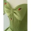 Vintage Klee Grün Erdbeere Satin Ballkleider 2022 A Linie Eckiger Ausschnitt Geschwollenes Kurze Ärmel Rückenfreies Schleife Sweep / Pinsel Zug Festliche Kleider