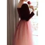 Elegant Burgundy Suede Winter Prom Dresses 2022 A-Line / Princess Square Neckline Long Sleeve Backless Sash Bow Floor-Length / Long Formal Dresses