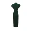 Vintage / Retro Dark Green Evening Party Cheongsam 2022 Trumpet / Mermaid High Neck Sleeveless Tea-length Split Front Cheongsam / Qipao