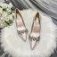Fashion Ivory Rhinestone Satin Wedding Shoes 2022 9 cm Stiletto Heels Pointed Toe Wedding Pumps High Heels