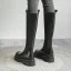 Fashion Black Street Wear Womens Boots 2022 Waterproof Round Toe Flat Boots