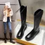 Mode Beige Vêtement de rue Hiver Bottes Femme 2022 Imperméables À Bout Rond Plate Bottes