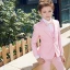Fashion Candy Pink Bow Long Sleeve Boys Wedding Suits 2022 Coat Pants Shirt Tie Vest