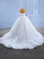 Luxury / Gorgeous Ivory Wedding Dresses 2022 Ball Gown Strapless Beading Pearl Sequins Sleeveless Backless Chapel Train Wedding