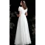 Vintage / Retro Ivory Satin Solid Color Prom Dresses 2022 A-Line / Princess Square Neckline Puffy Short Sleeve Backless Floor-Length / Long Formal Dresses
