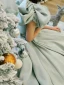 Chic / Beautiful Mint Green Prom Dresses 2022 A-Line / Princess Square Neckline Puffy Short Sleeve Backless Floor-Length / Long Formal Dresses