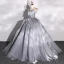Mode Silber Grau Fallende Rüsche Ballkleider 2022 Ballkleid Bandeau Ärmellos Rückenfreies Lange Festliche Kleider