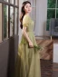 Chic / Belle Vert Trèfle Robe De Bal 2022 Princesse Encolure Carrée Perlage Paillettes Manches Courtes Dos Nu Longue Robe De Ceremonie