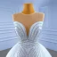 Luxury / Gorgeous White Wedding Dresses 2022 Trumpet / Mermaid Scoop Neck Sleeveless Backless Beading Pearl Rhinestone Cathedral Train Wedding