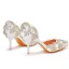 Charming White Rhinestone Wedding Shoes 2022 8 cm Stiletto Heels Pointed Toe Wedding High Heels