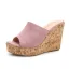 Modest / Simple Black Street Wear Suede Womens Sandals 2021 Leather 11 cm Wedges Open / Peep Toe Sandals